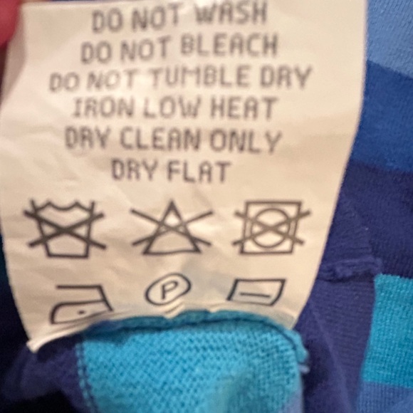 Happy Sheep Striped Short Sleeve Sweater, Size S - Picture 6 of 6